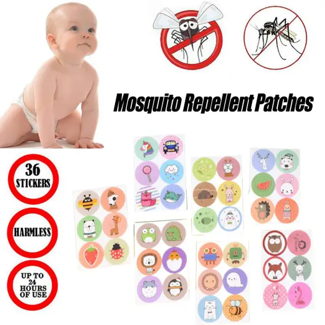 6Db Szúnyogtaszító Tapaszok Hordozható Illóolaj-Anti-Moszkitó-Taszító Patch Matricák Gyerekeknek Felnőttek Otthoni Kültéri