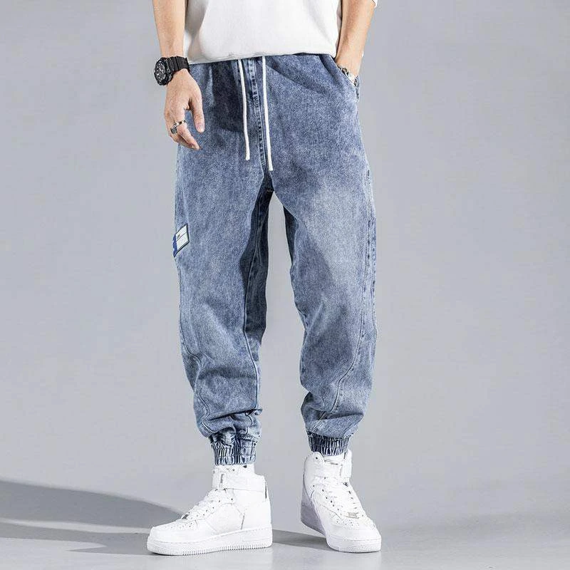 Oversized Jeans Voor Mannen Harem Zomer Cargo Broek Plus Big Size Koreaanse Mode Esthetische Man Cowboy Broek Herfst Kleding Denim
