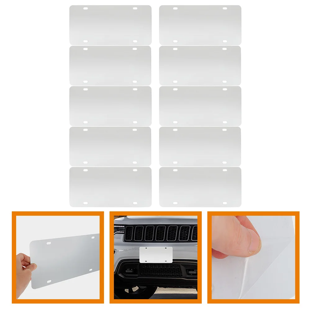

10 Pcs DIY US Standard UV Blank License Plate Heat Transfer Aluminum Whiteboard Sublimation Car Plates Metal Blanks for