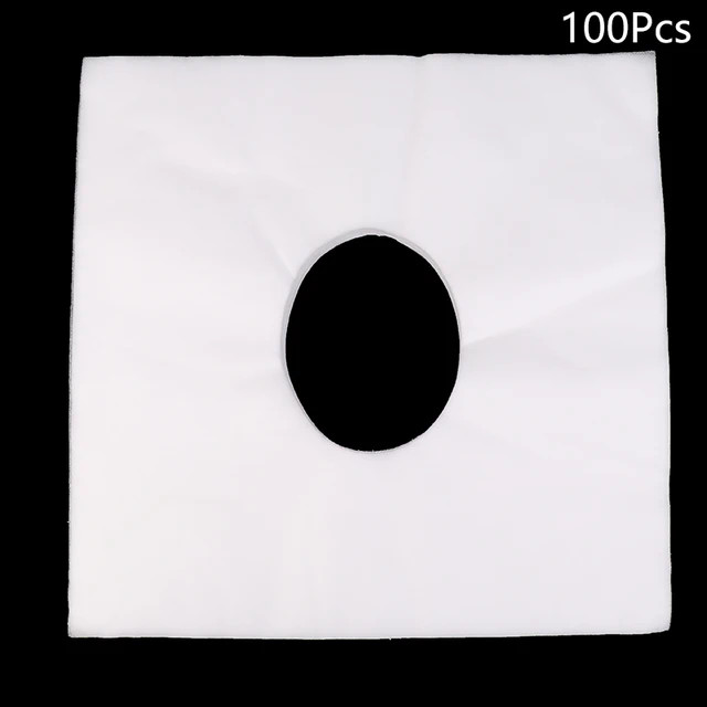 100pcs Spa Salon Disposable Massage Face Rest Cushion Covers Cradle Sheets Headrest Pillow Paper Massage Face Cradle Table Cover 2