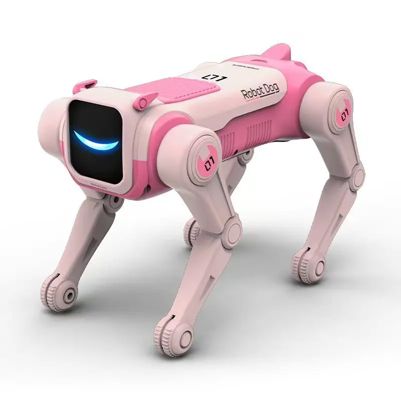 2026년형 새로운 원격 조종 로봇 강아지, 음성 제어, 프로그래밍 가능한 생체 공학 스턴트 애완견, LED 눈 조명, 어린이용 인터랙티브 장난감