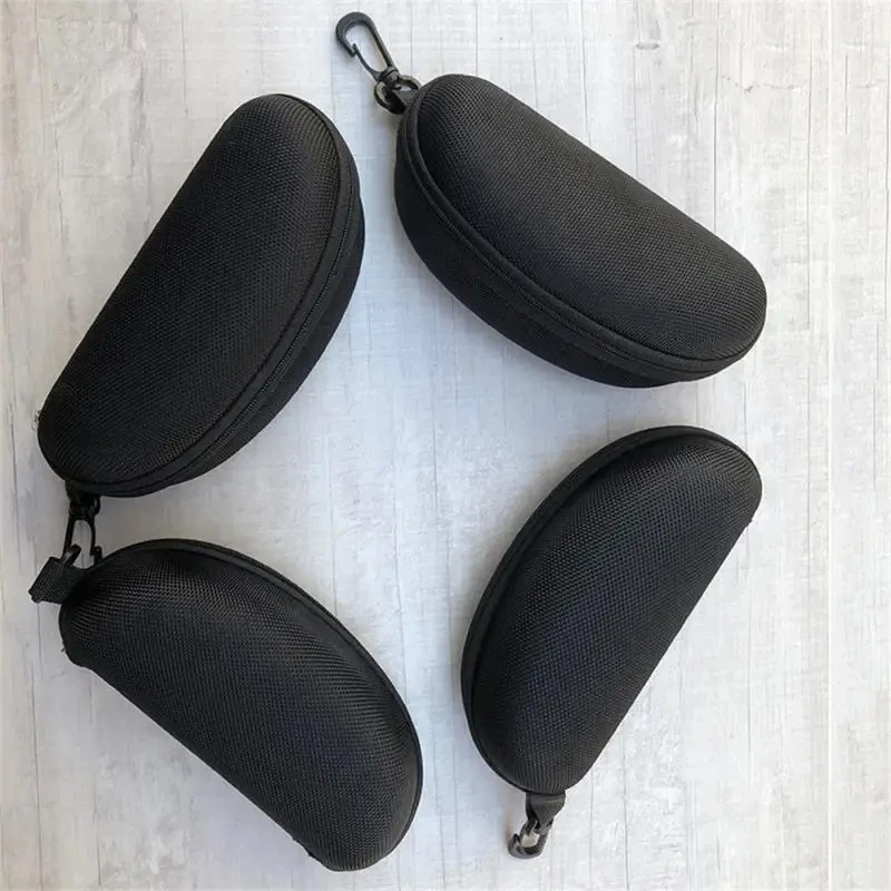 1PCS Portable Zipper Sunglasses Protector Box Eye Glasses Box Oxford Travel Pack Glasses Case Accessories with Hook Storage Box