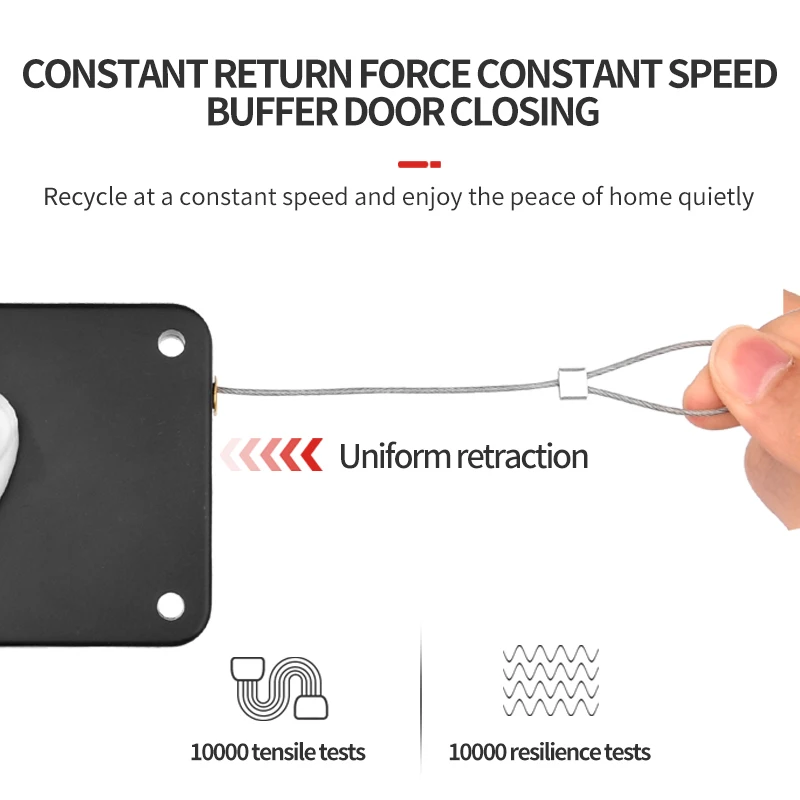 Door closer multifunctional no-punch automatic door closer for drawers Raw rope door no-punch automatic