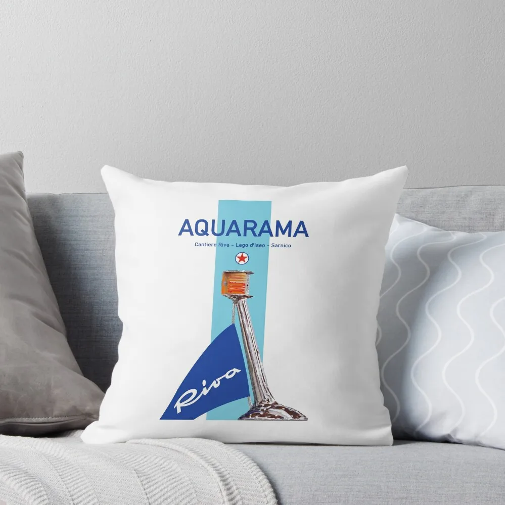 Riva Aquarama Italia Runabout Classic Yacht Throw Pillow Federe Cuscini Letto Anime