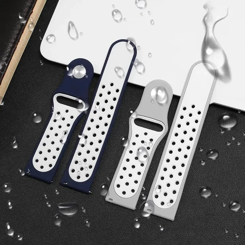 Breathable Silicone Sport Watch Strap – Multiple Sizes Available