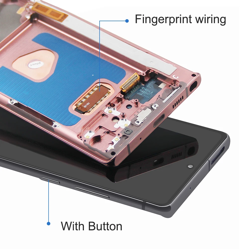 6.7'' AMOLED for Samsung Note 20 Display Assembly, for Samsung Note20 N980F N981B N980F/DS Lcd Display Touch Screen Digitizer