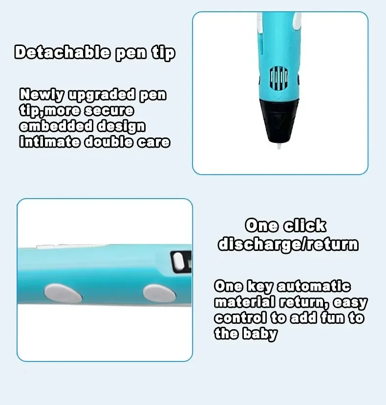 USB káblové pripojenie pre 3D tlačové pero