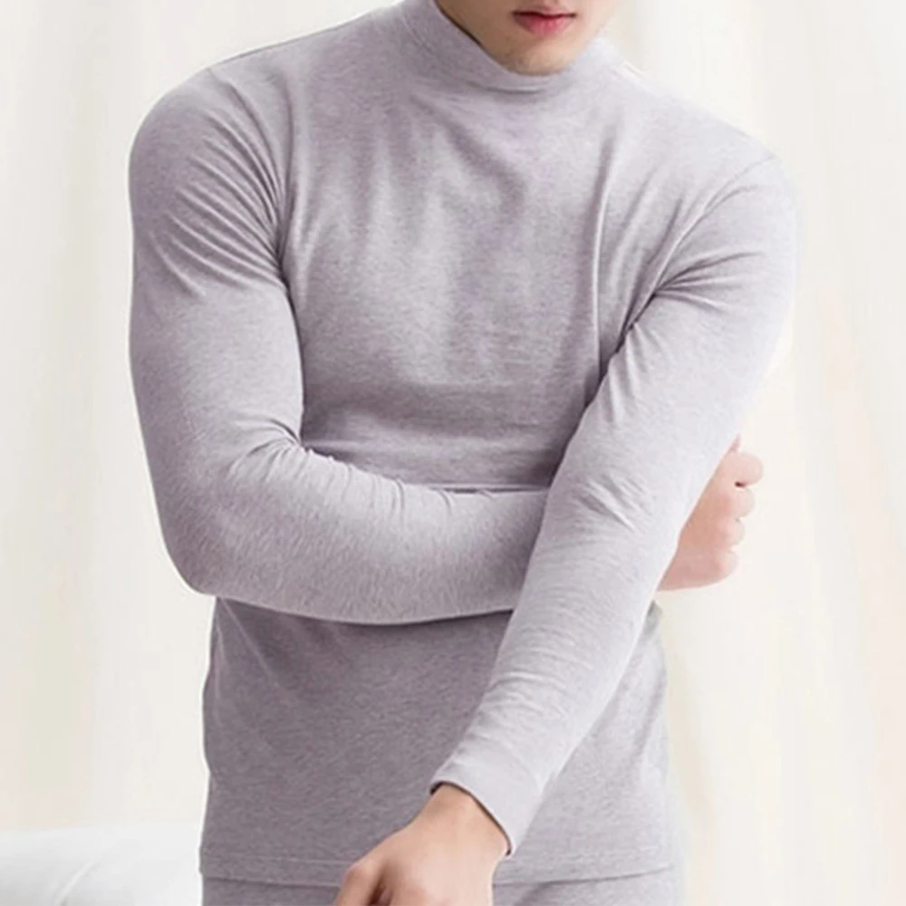 

Mens Turtleneck Pullover Long Sleeve Jumper Top Slim T-Shirt Thermal Underwear Shirt Autumn Winter Clothes Men