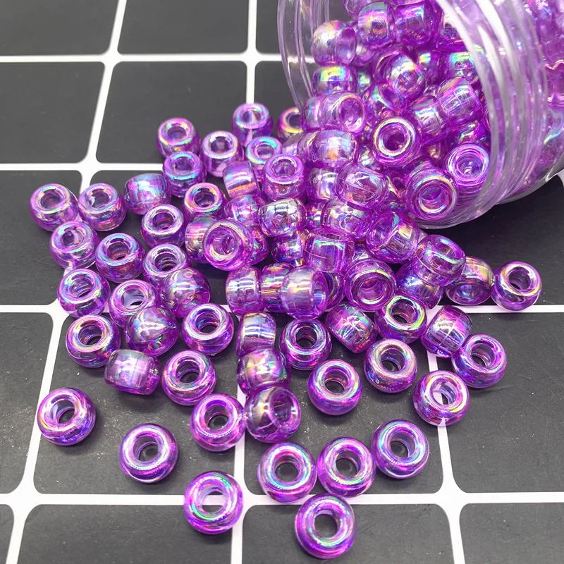 Hair Rings Hair Beads 100Pcs/Pack 6*9mm Hole 4mm dreadlock beads hair accessories for braids hair beads for kids hair braid accessories ring beads nano rings