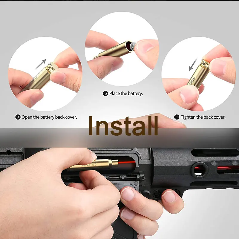 Vector Optics 9mm Collimator Laser Pointer Hunting Red Light Laser Hit Dry Training Sight for Airsoft Accessories