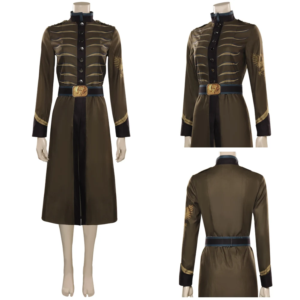 

Shadow and Bone Season 2 Elena Cosplay Costume Dress Coat Halloween Carnival Party Disguise Suit