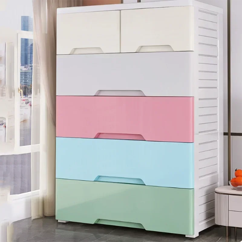 Plastic Kids Cabinet Storage Toys Organizer Multi-purpose Drawers Child Toy Storage Kids Furniture
