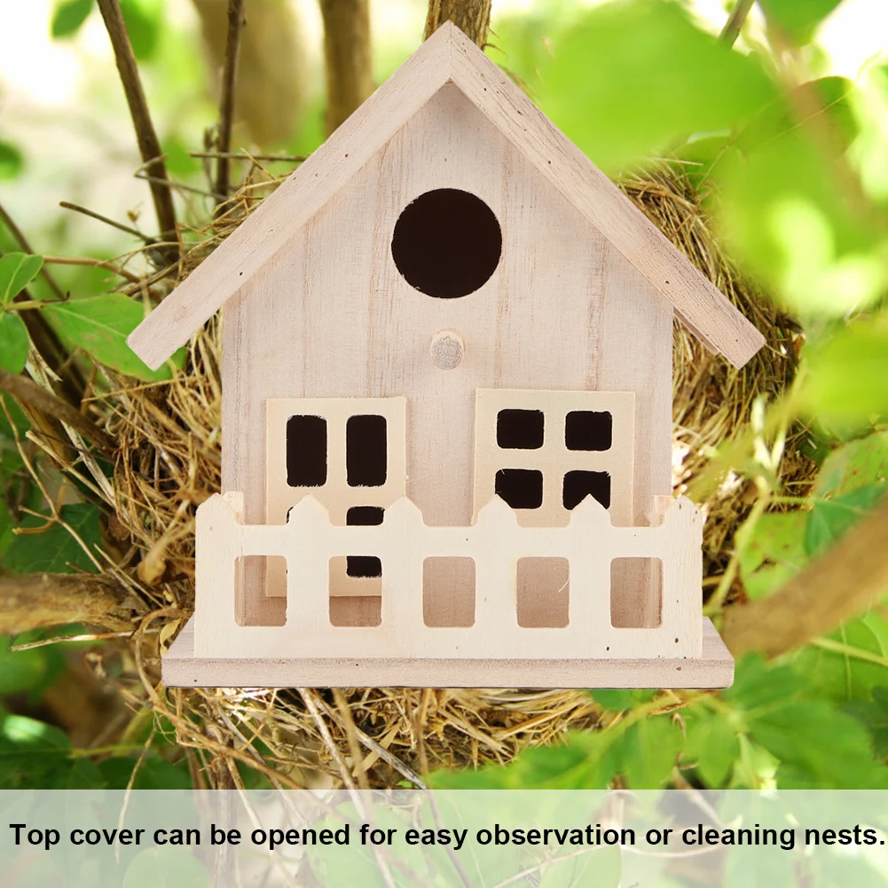 Outdoor Wooden Bird House Nests Hanging Birds Parrots Resting Breeding Box Decoration Pet Products Bird Nests Breeding bird house bird nest