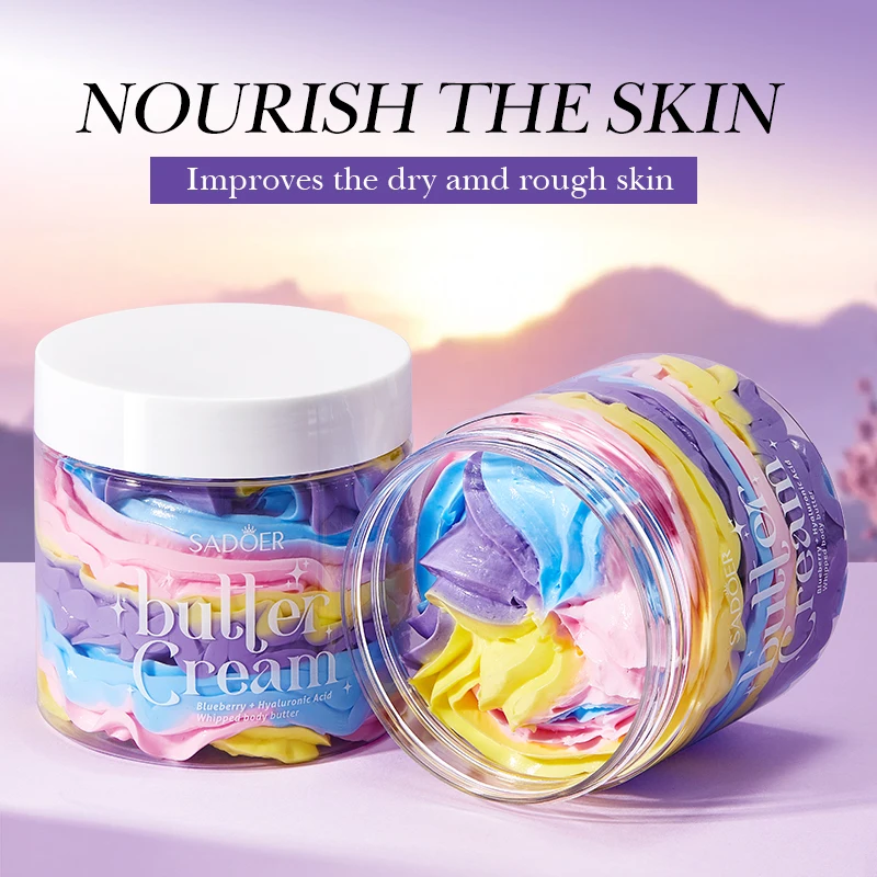 180g Crema al burro di mirtillo Lozione idratante per il corpo Rimuovi la pelle morta Pelle di pollo Rimozione dell'acne Restringimento dei pori Liscio Nutriente 5