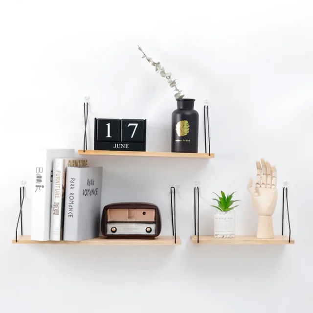 Wood & Iron Wall Mounted Shelf 4