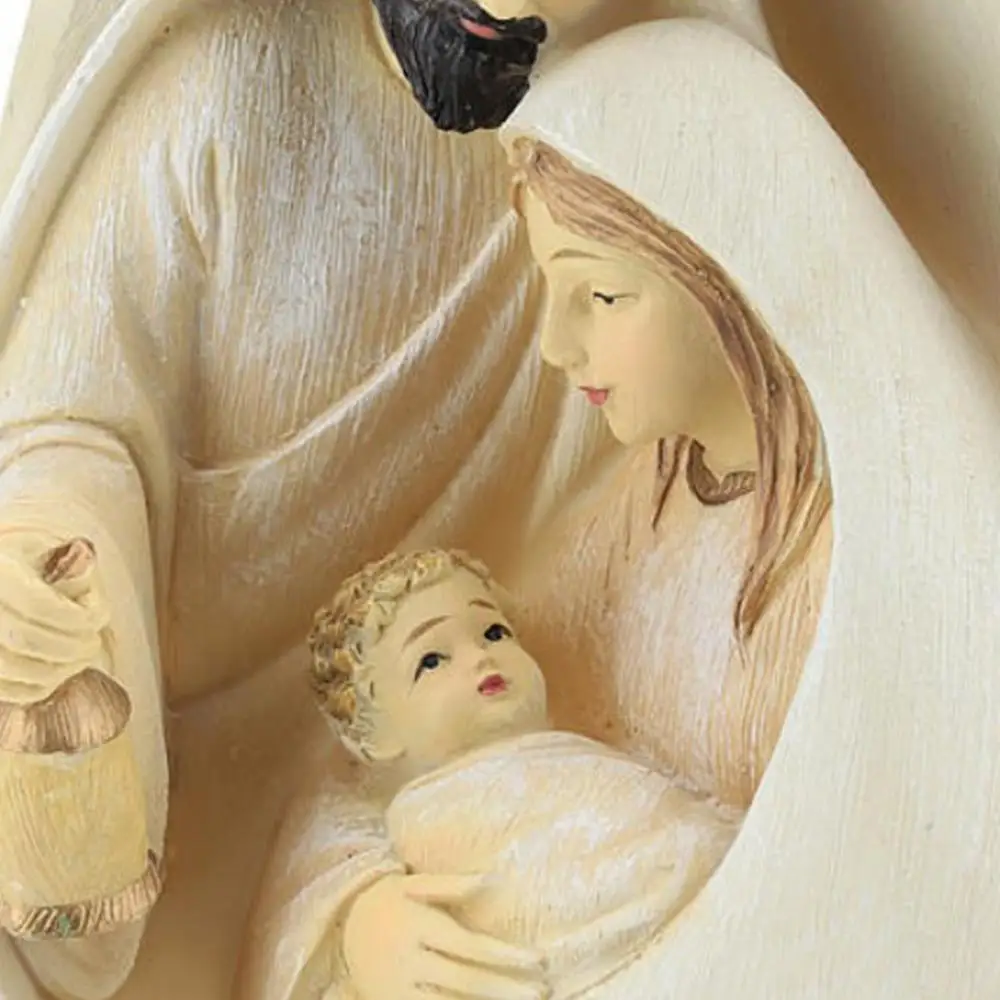 Description Picture 6 of itemNativity Scene Resin Statue Holy Family Figurine Desktop Sculpted Ornament Nativity Scene Crafts Christian Christmas Decoration