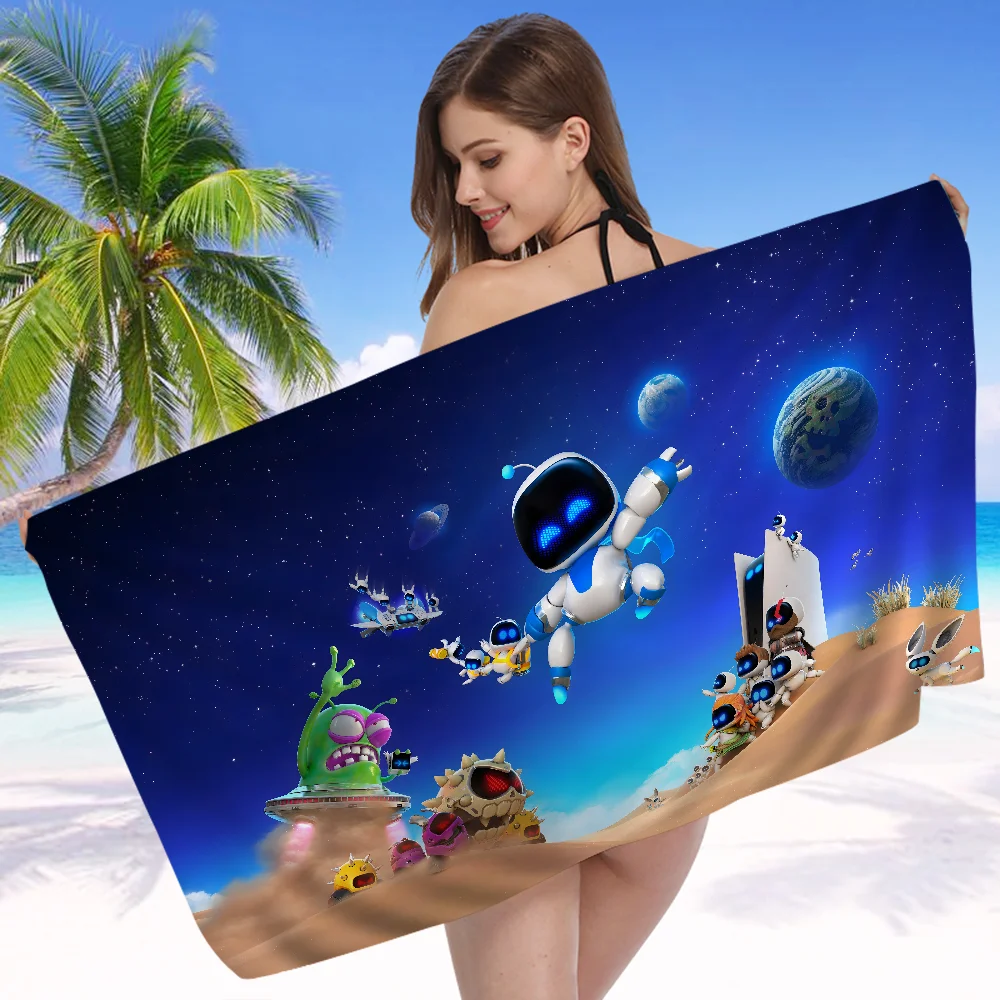 A-Astro B-Bot Game Robot Anime Beach Swimming Towel Soft Absorbent Washcloth Children's Gifts for Kids Travel Camping Gym 5