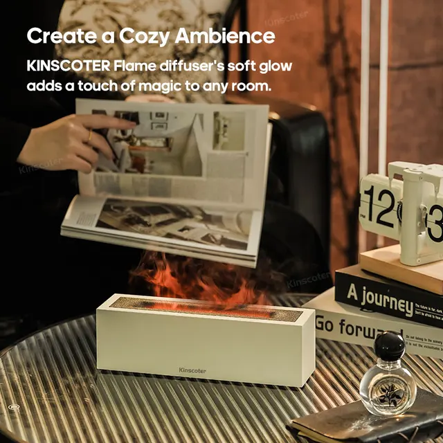 KINSCOTER Creative Simulation Flame Aroma Diffuser 4