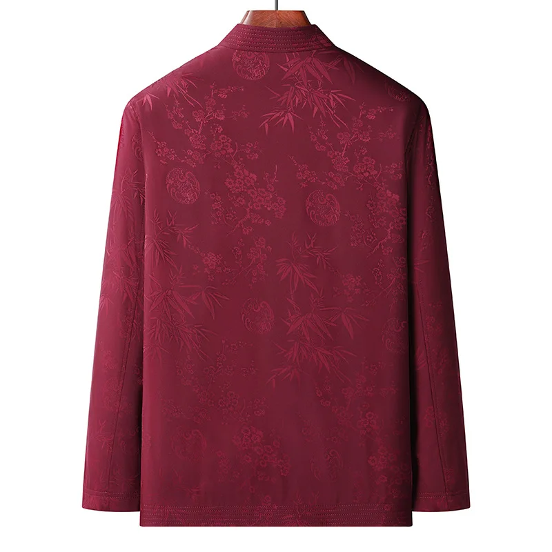 Autumn Winter Traditional Chinese Style Tang Suit Embroidery Buckle Coat Male Kung Fu Tai Chi Master Clothes Men's Vintage Hanfu