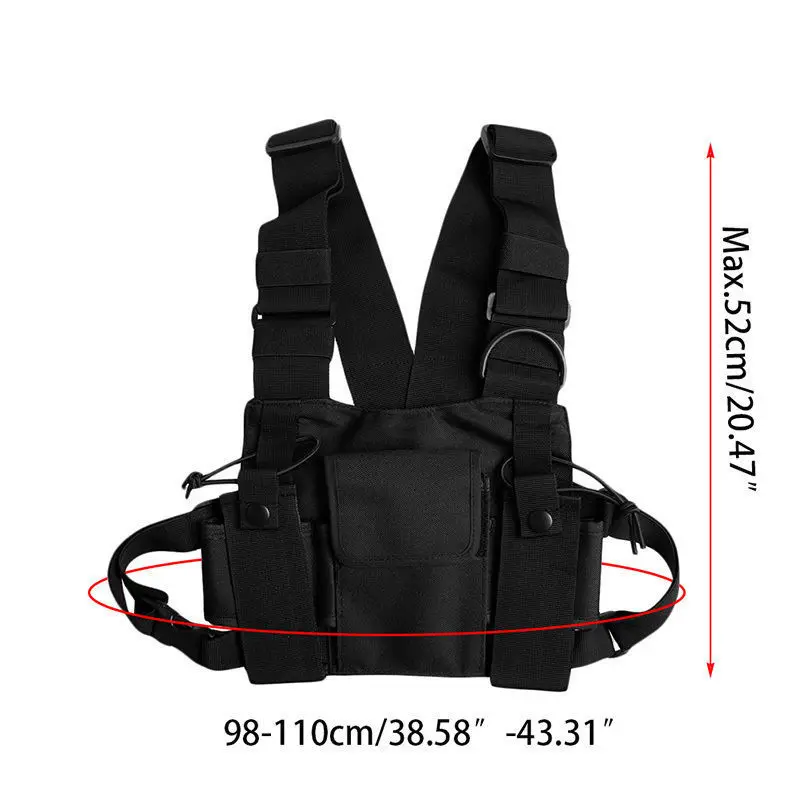 Baofeng Ham Radio CS Tactics Chest Hip Hop Front Pack Pouch Vest Rig Holster Case Bag for UV-5R UV-82 888S Wouxun Walkie Talkie