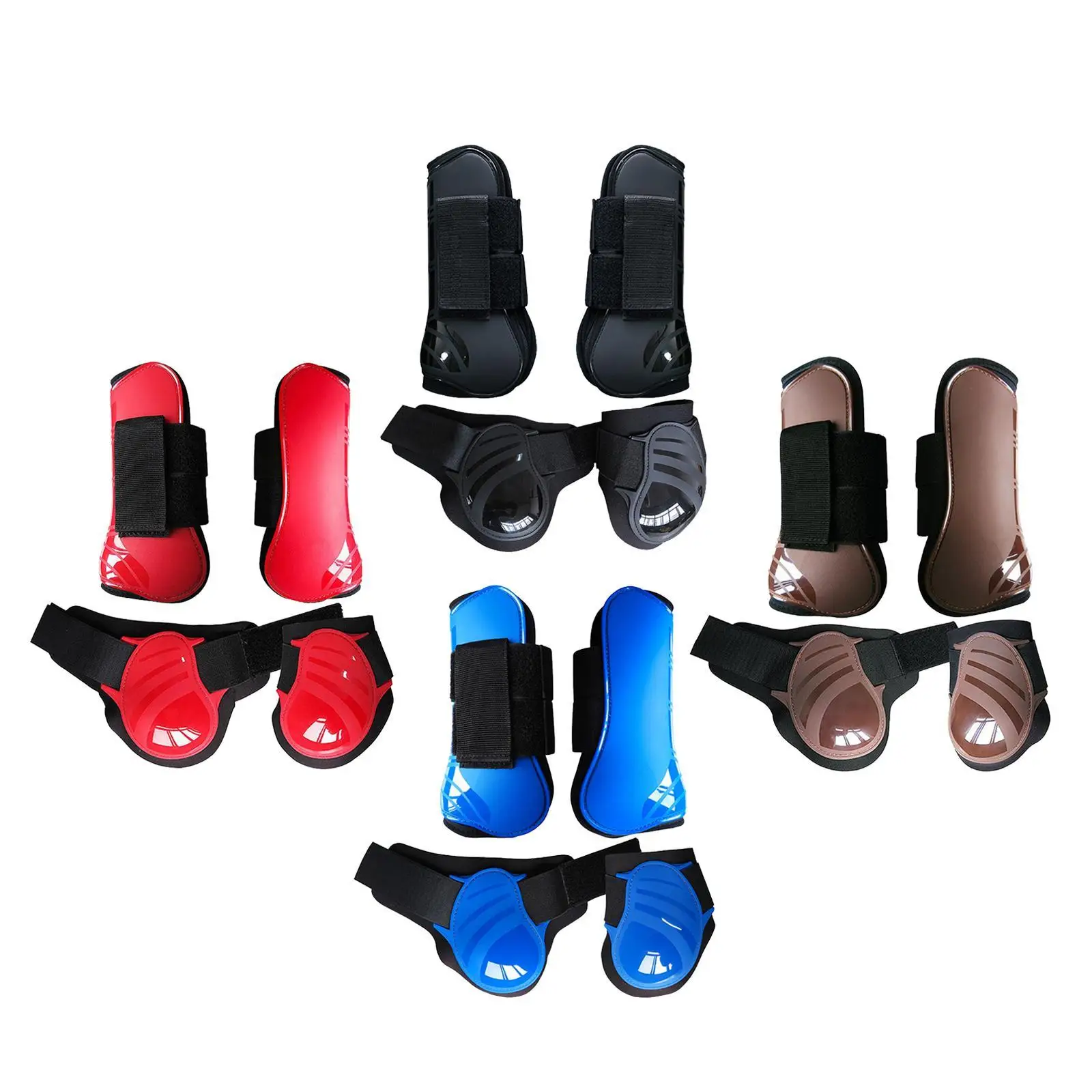 Horse Tendon Fetlock Boots (Set Of 4)Horse Jumping Leg Protection for Riding Horse Tendon Fetlock Boots (Set Of 4)Horse Jumping Leg Protection for Riding