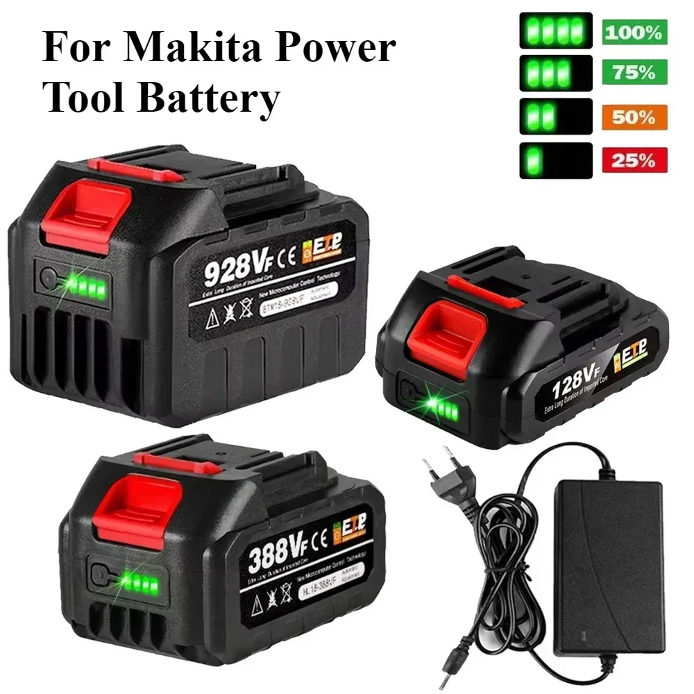 Rechargeable Lithium Ion Battery 18V 388VF 22500mah 15000mAh 928VF 128VF For Makita BL1830 BL1840 BL1850 Power Tool Battery power tool battery rechargeable battery