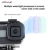 SOONSUN 60M Waterproof Housing Case for GoPro Hero 8 Black 2-Cold Shoe Slots Protective Underwater Diving Go Pro 8 Housing Shell 6