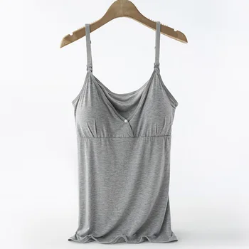6 Colors Summer Sleeveless Breastfeeding Solid Color Home Nursing Tops Pregnant Women Tanks Plus Size Maternity Clothing