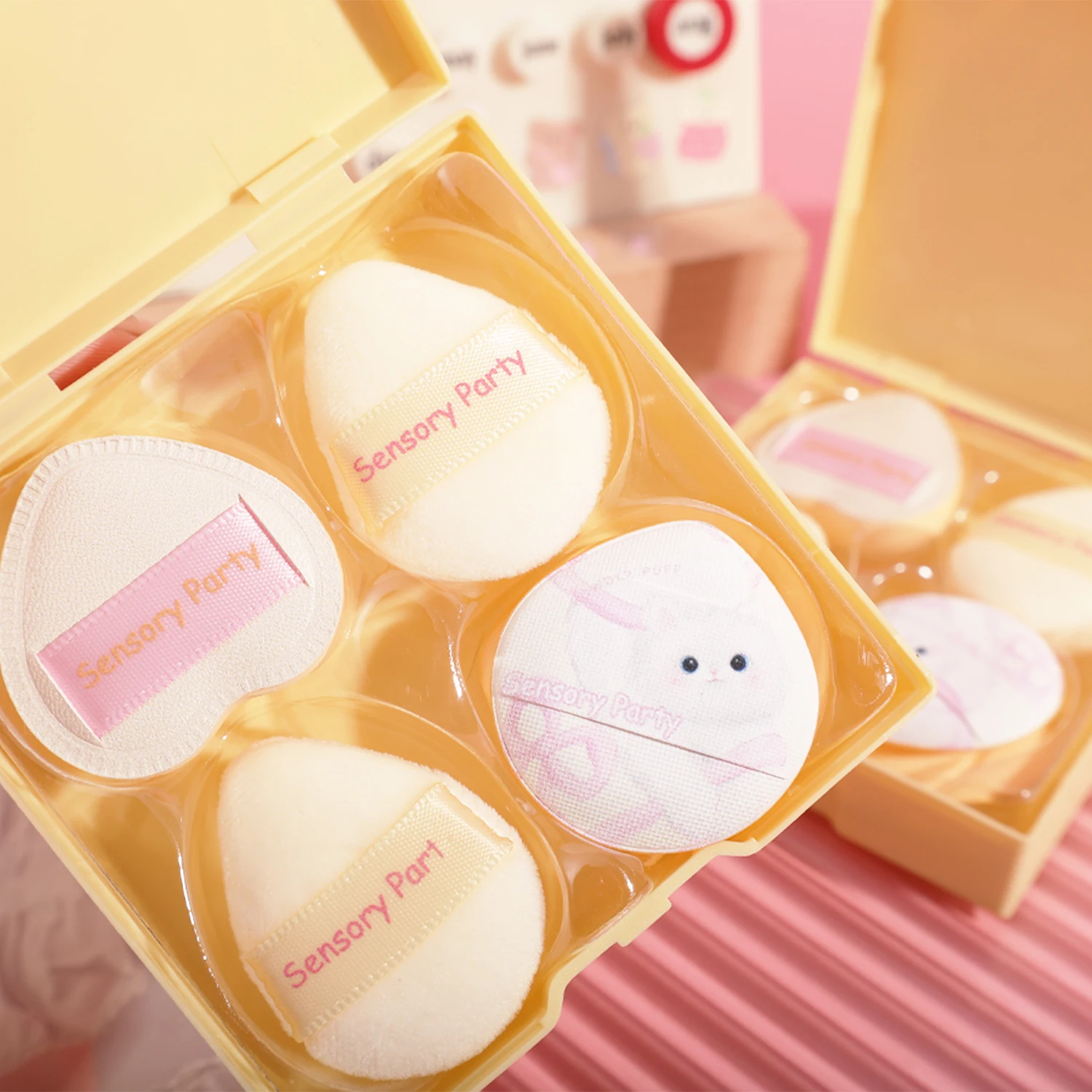 Mini Velvet Makeup Applicator Powder Puff Set for Concealer Cream