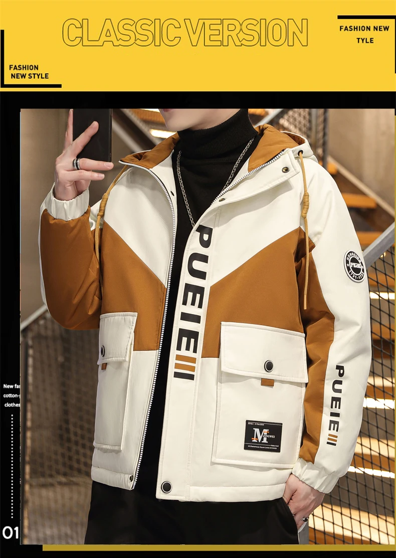Modische Zweiteilige Herren-Sets Frühling Herbst Jugend Streetwear Kapuzenjacke & Hosenanzug Outdoor-Mantel & Jogger Trainingsanzüge Kleidung – Detail 2