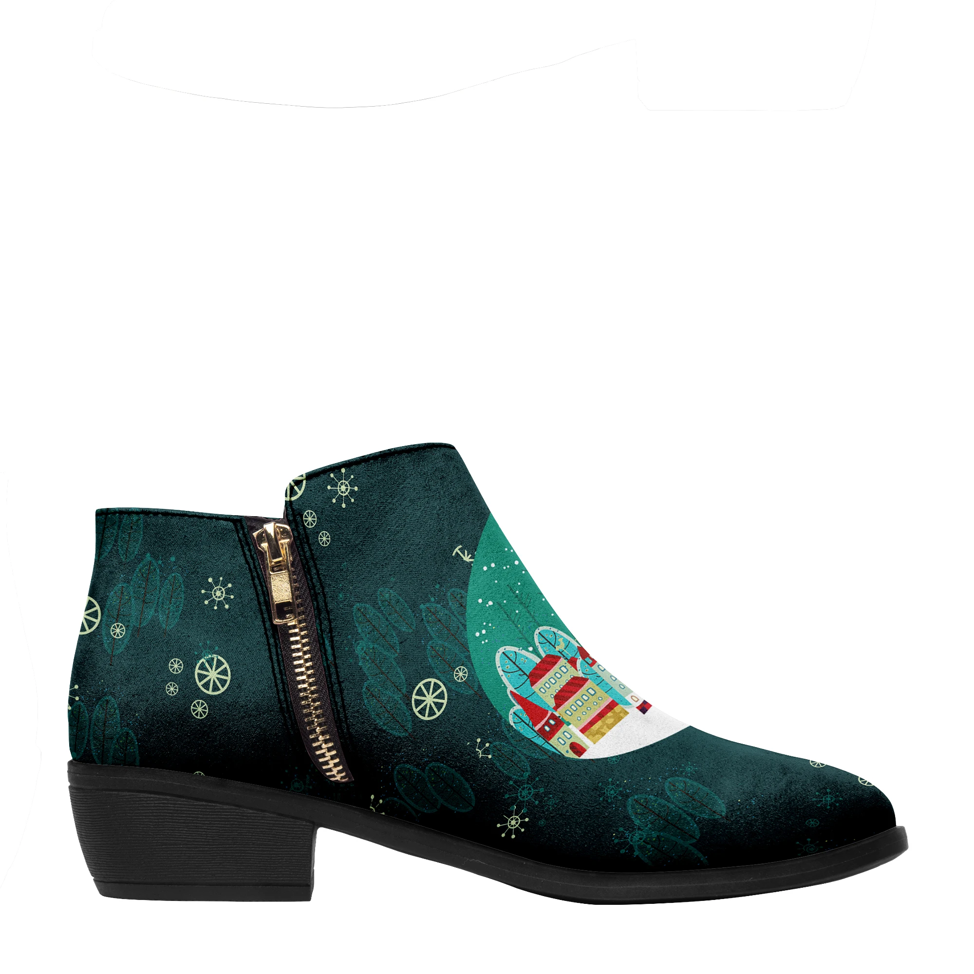 Dropshipping Print On Demand Women Custom Print POD Boots Christmas Xmas design Fashion Boots Free Shipping