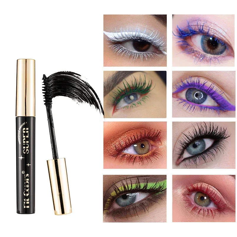 

14 Color Volume Mascara Lasting Styling Waterproof Quick Dry Blue Purple Curling Lengthen Long Eyelash Silk Extension Cream