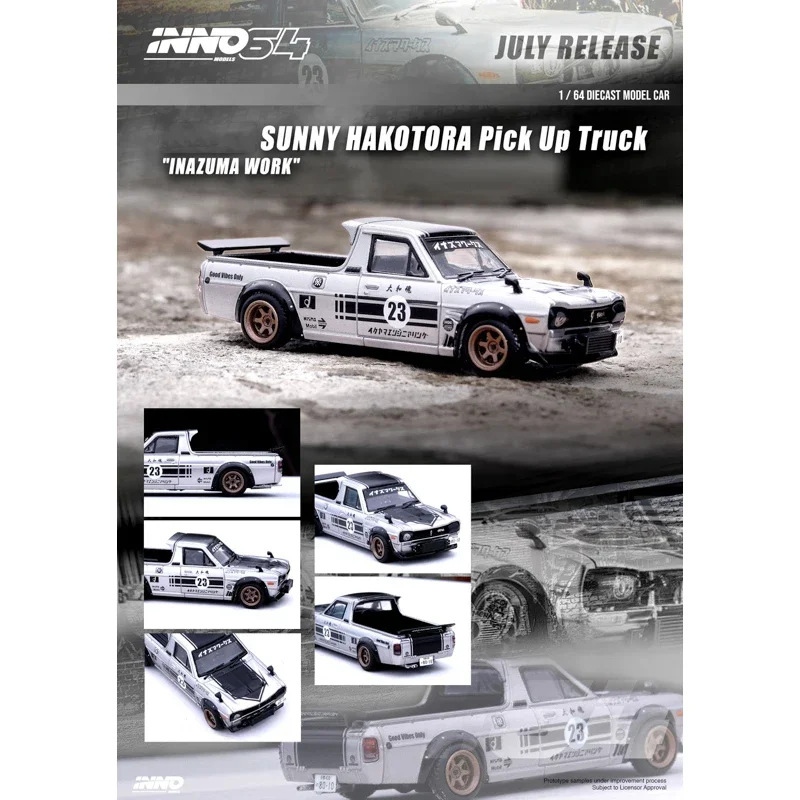 Inno 1:64 Sunny Hakotora Pick Up Truck Inazuma Work Diecast Diorama Model Collection Miniature Carros Toys