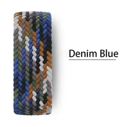 Braided Nylon Loop Strap for Apple Watch - Stylish and Durable Bracelet Band (Denim Blue)