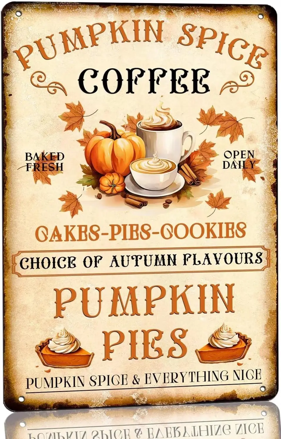 Pumpkin Spice Metal Sign 1