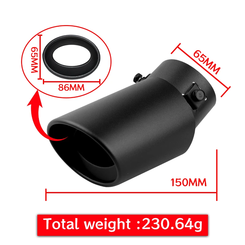 2.5" Car Exhaust Muffler Tip Rear Tail Pipes