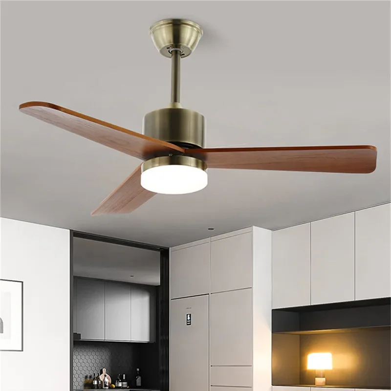ULANI Modern Fan Light Luxury Living Room Restaurant Bedroom Study LED Ceiling Fan Light Remote Electric