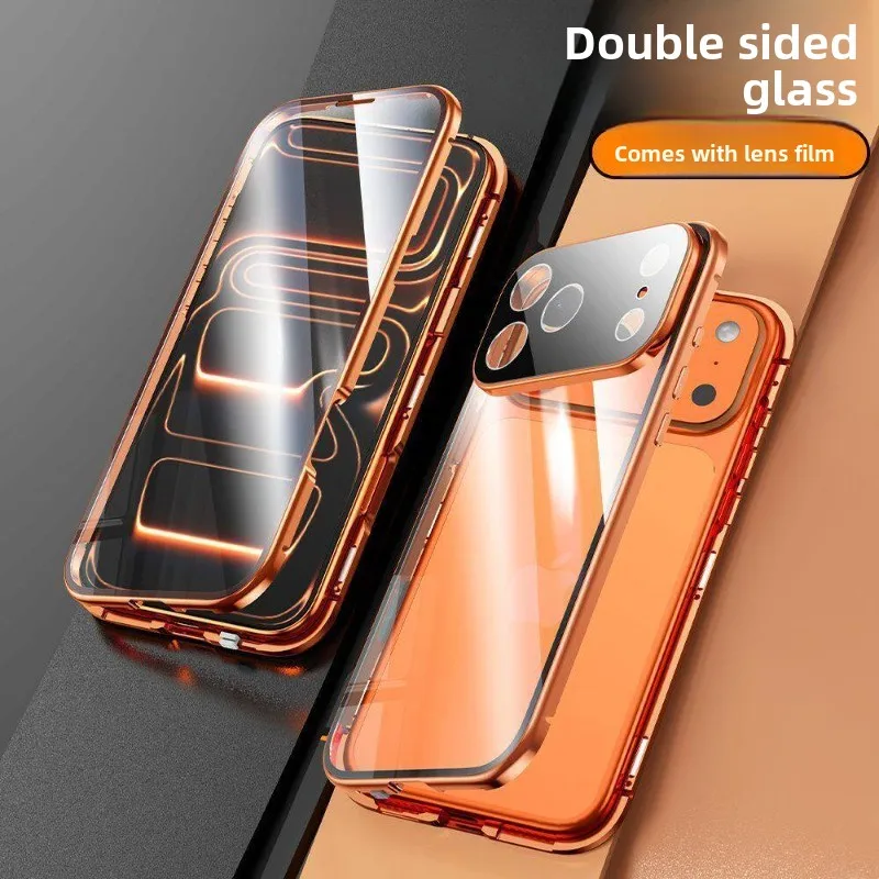Premium Tempered Glass 360° Full Protection Shockproof Bumper Case - Transparent