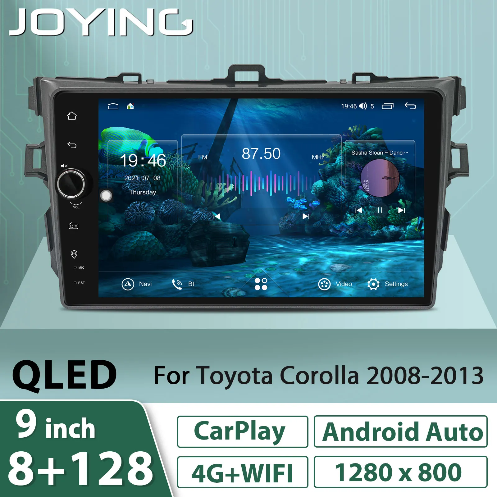 Android Car Radio Sound System Upgrade 9"head Unit Stereo For Toyota