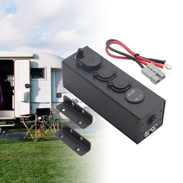 Car Charger Socket Panel Lightweight Digital Voltmeter 12V USB Power Outlet Car