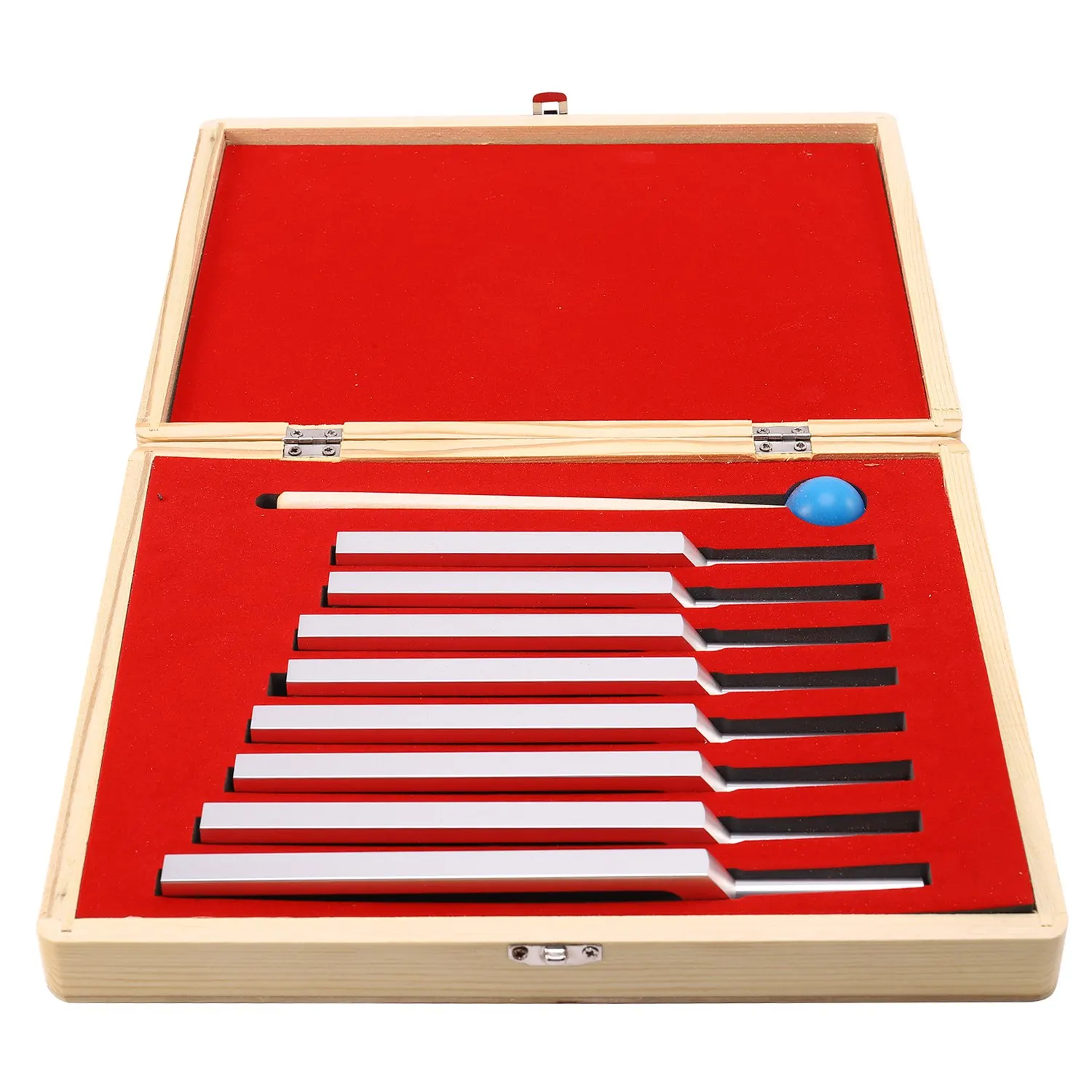 8Pcs/Set Aluminum Tuning Fork Healing Sound Vibration Therapy 256Hz+288Hz+320Hz+341Hz+384Hz+426Hz+480Hz+512Hz 4