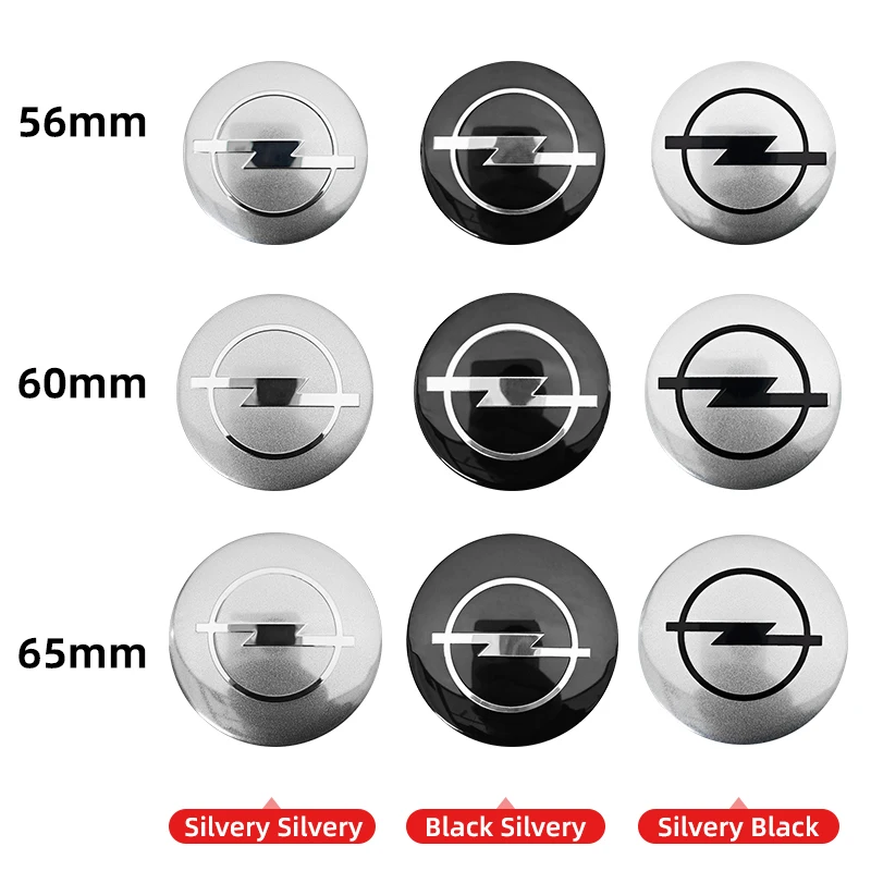 4개입 56mm 60mm 65mm 자동차 휠 센터 스티커 허브 캡 데칼 엠블럼 (오펠 인시그니아 아스트라 J F 안타라 메리바 H G 코르사 OPC 자피라 용)