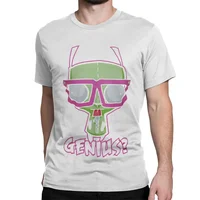 Kawaii Invader Zim Print T-Shirt Men's Awesome T-Shirt Round Neck T-Shirt Short Sleeve Clothing Graphic T Shirts women 2