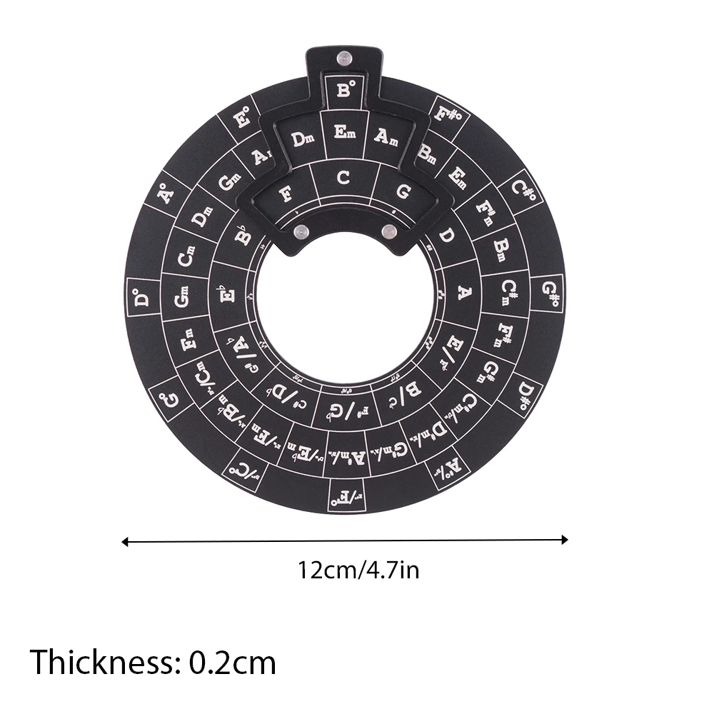 Circle of Fifths Aluminum Alloy Wheel Melody Tool Music Theory Plate Learning Tool Chord Series Table Melody Fifth Degree circle fifths tool