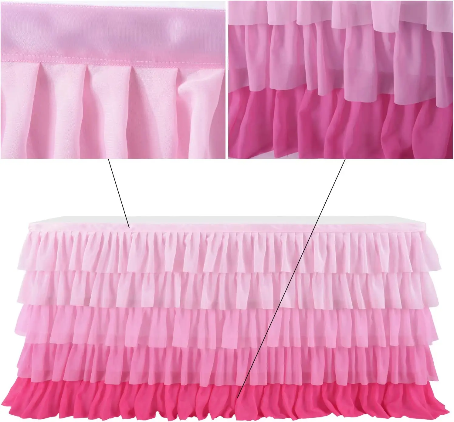 100x80cm Tulle Table Skirt Tableware Cover Wedding Birthday Halloween Home  Decor