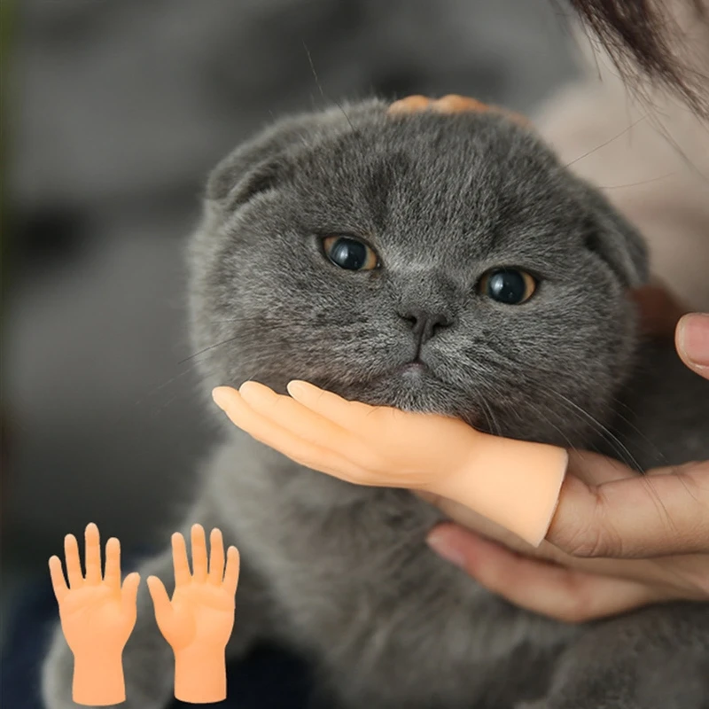 Tiny Hand Finger Puppet Mini Hands Puppets Fidget Toy for Kindergarten Toddler Family Story Telling Game Props 4/10pcs