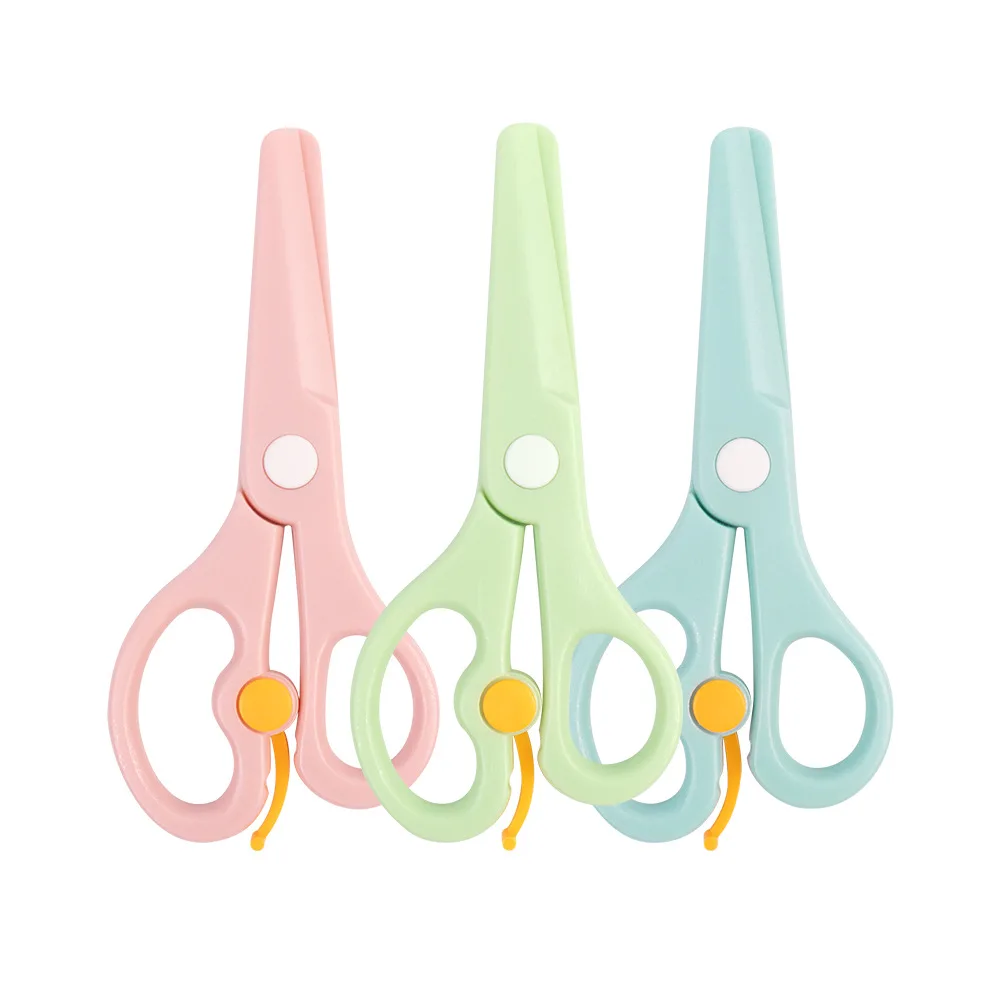 Cute Safety Plastic Scissors Hand Scissors for Students and Children  Children's Paper-cut Stationery Children's Scissors