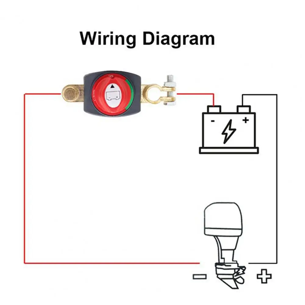 12-48V Top Post Battery Disconnect Switch 275A Continuous Power Cut Master Isolator Automotive Battery Cutoff Switch for Car battery switch