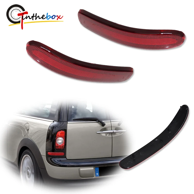 Red Lens Rear Bumper Reflector Lights (Left & Right)