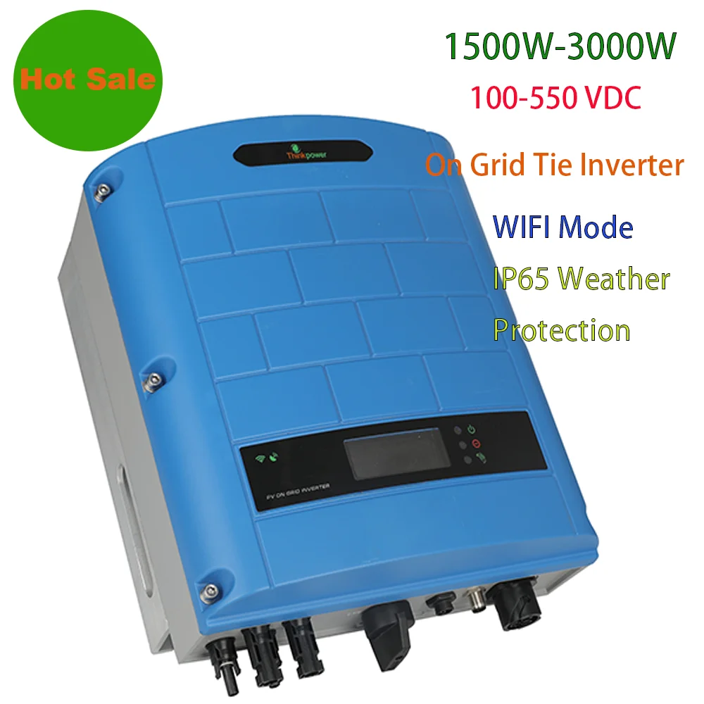 3000w On Grid Inverter Solar Power Grid Tie For Solar 1500w 2200w Wifi
